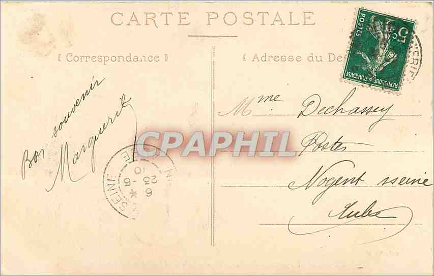 Wald von Fontainebleau — Medaille von Foucher de Careil — Verlag V. F. Nr. 88 — Rückseite