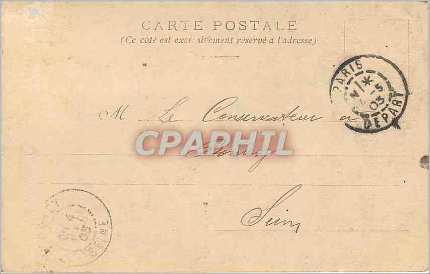 CPA salon 1903 Mitzi Dalti — Verso