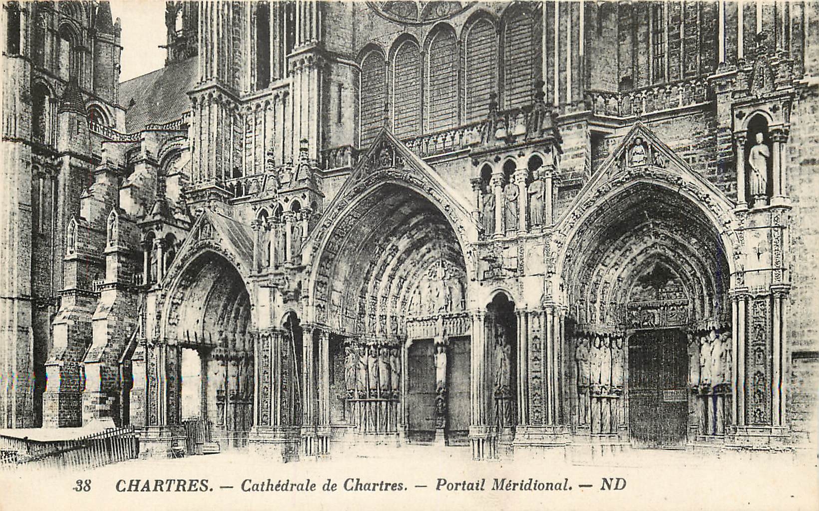 CPA Cathedrale de Chartres Portail Meridional