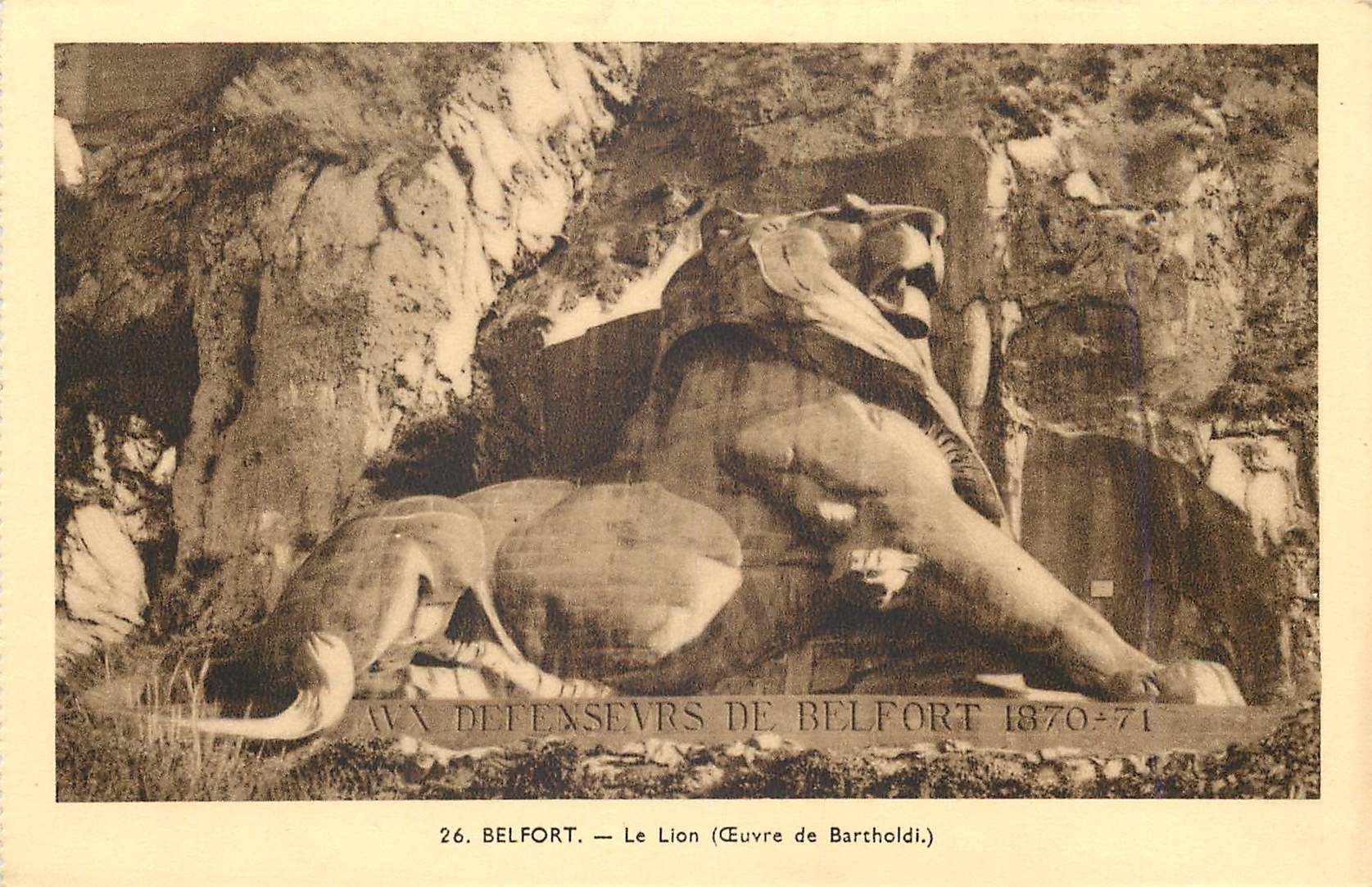 CPA Belfort Le Lion (Oeuvre de Bartholdi