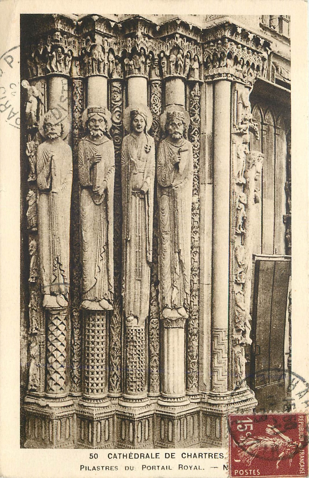 Pilastres du Portail Royal — Cathédrale de Chartres — N° 50