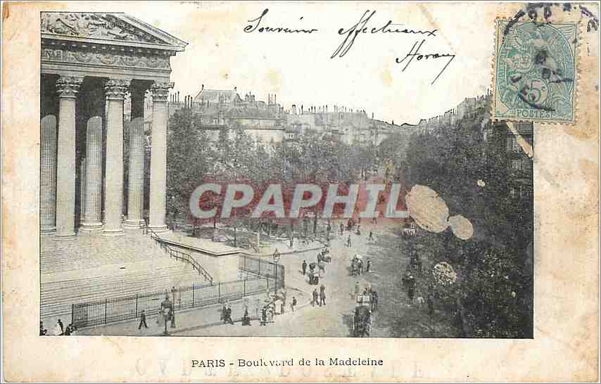 CPM Paris Boulevard de la Madeleine