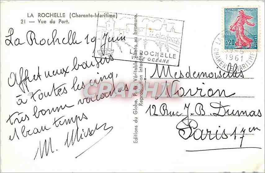CPM La Rochelle (Ch Mmes) Vue du Port Bateau de peche — Verso