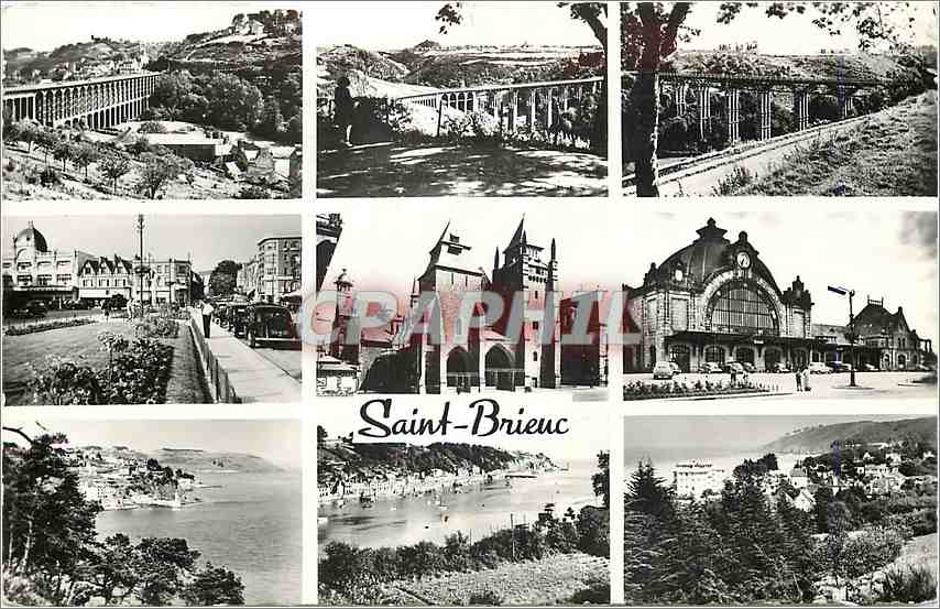 CPM Saint Brieuc Le Viaduc La Vallee et le Viaduc vue sur le Plateau