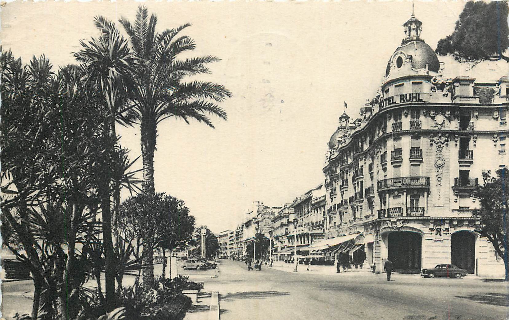 CPM Nice Entree de la Promenade des Anglais l'Hotel Ruhi