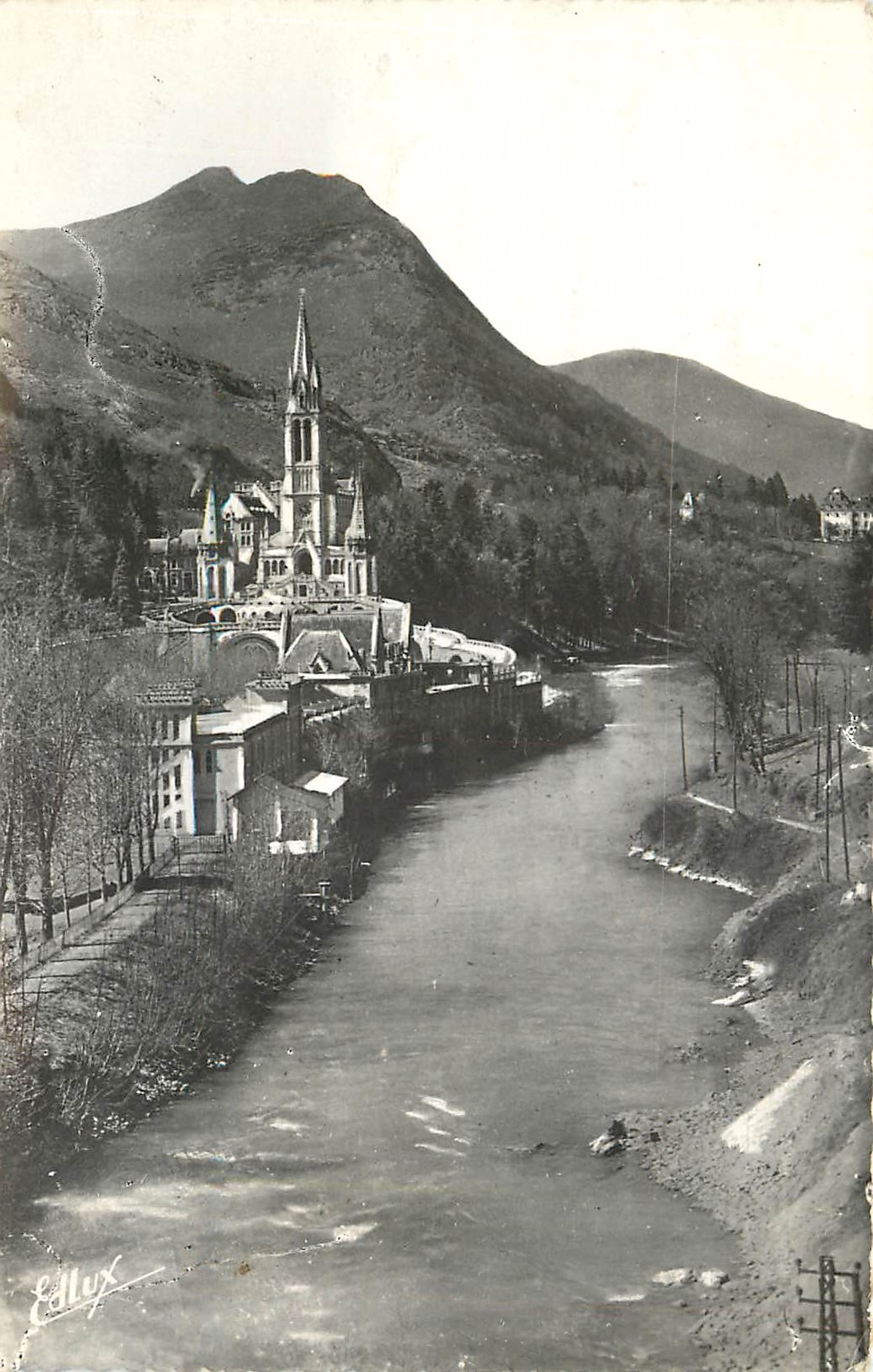 CPM Lourdes La Basilique et le Gave