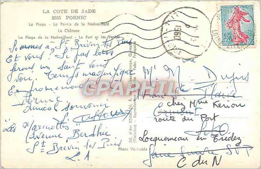 CPM Pornic La Cote de Jade Atlantique — Rückseite