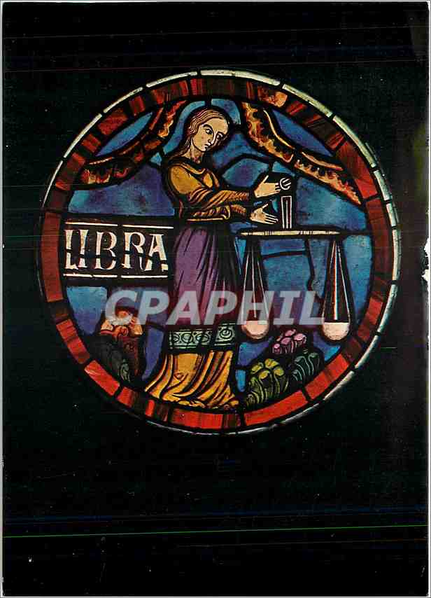 CPM Cathedrale de Lausanne detail vitrail Grande Rose