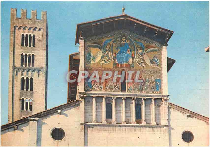 CPM Entre deux routes d'Italie Lucques Eglise de S Frediano