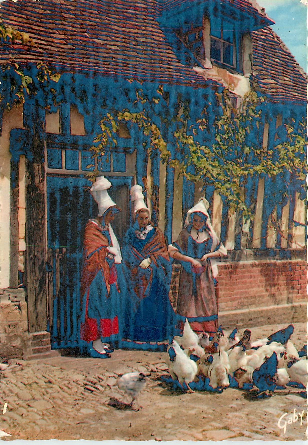 Folklore de France — La Normandie — Coiffes dites « Sabot » d'Yvetot et de Pont-l'Évèque — Éditions Gaby