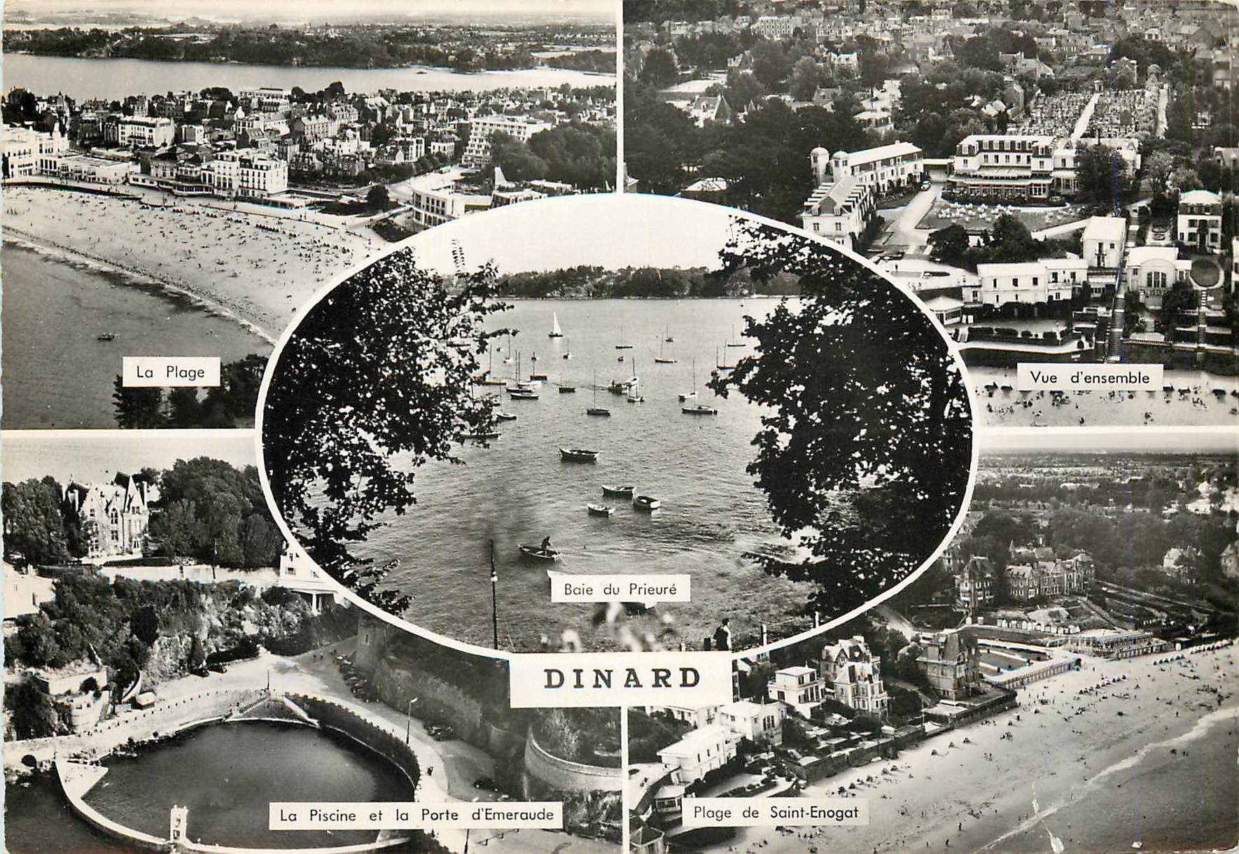 Dinard — Vue d'ensemble, plage, baie du Prieuré, piscine et porte d'Émeraude — Artaud et fils, Nantes