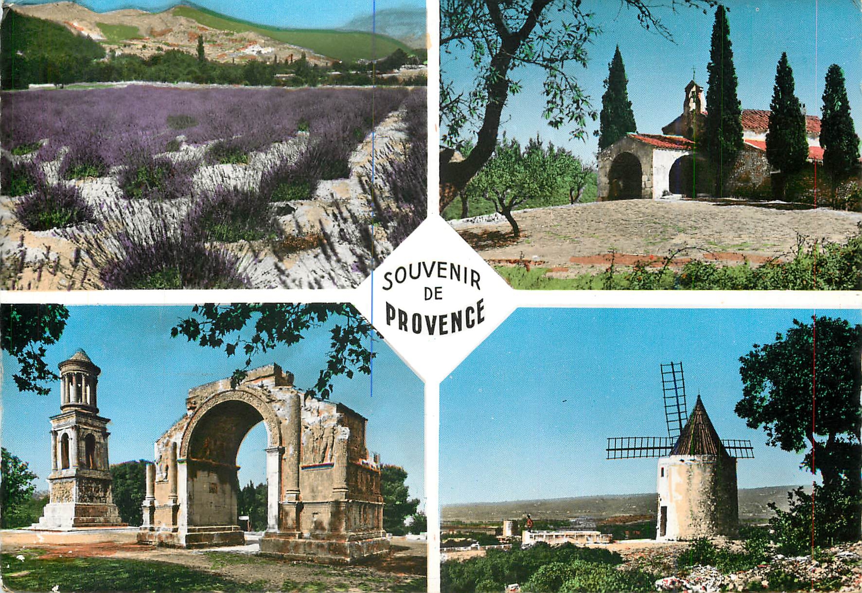 CPM Souvenir de Provence Moulin