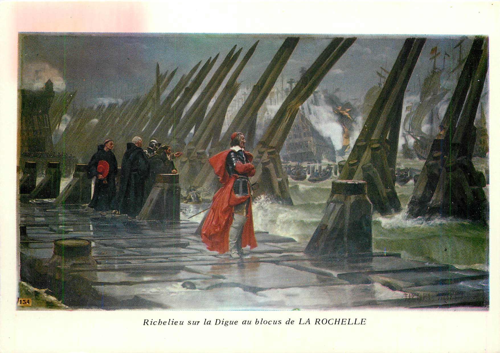 CPM La Rochelle Riche lieu sur la digue au siege de la Rochelle par Henri Motte