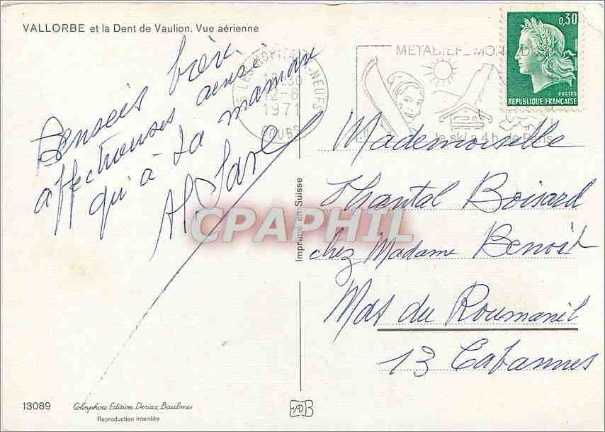 CPM Vallorbe et la Dent de Vaulion Vue aerienne — Rückseite