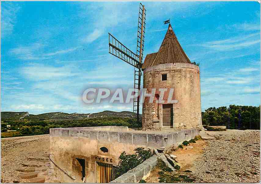 CPM La Provence Fontvieille (B du R) Moulin de Daudet d'ou le celebre conteur data ses lettres