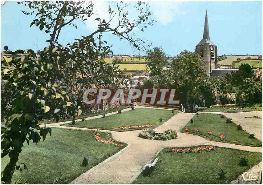 CPM Moulins Engilbert (Nieve) Jardin public du vieux chateau
