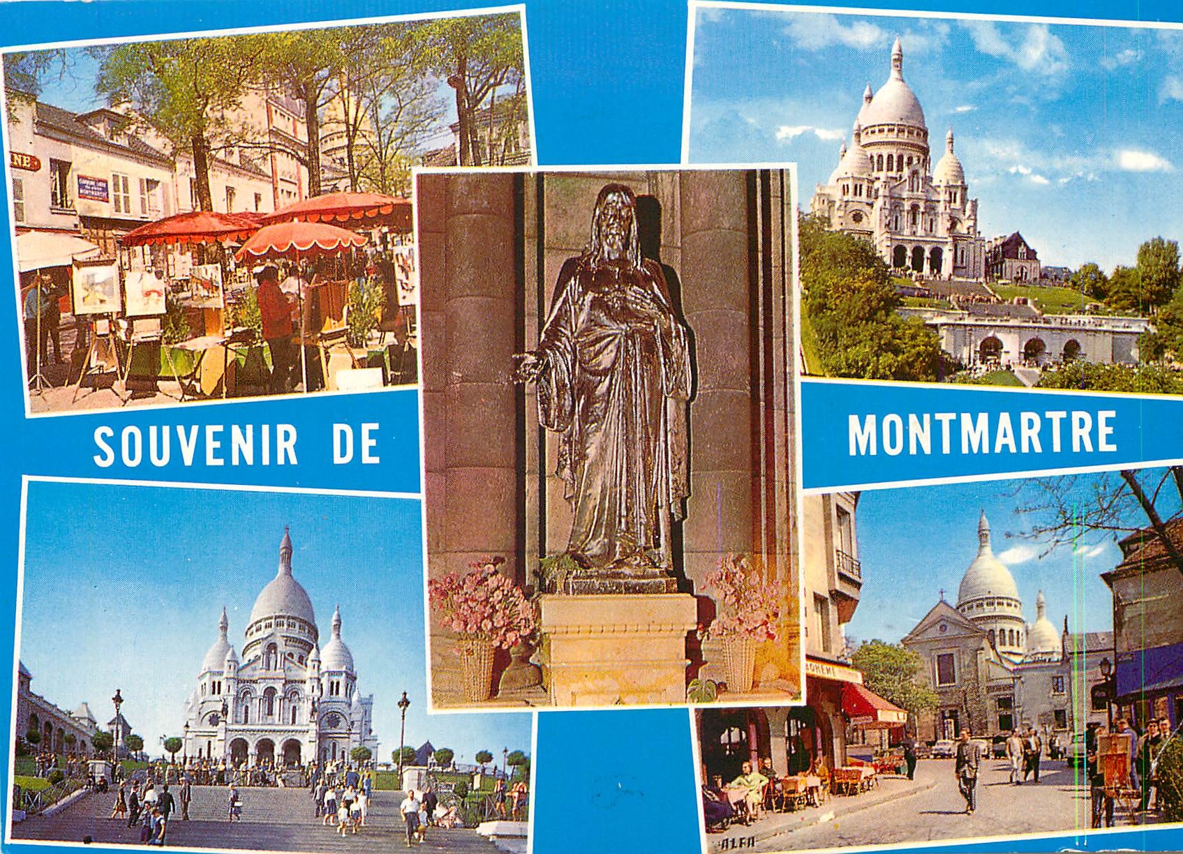 CPM Paris Souvenir de Montmartre