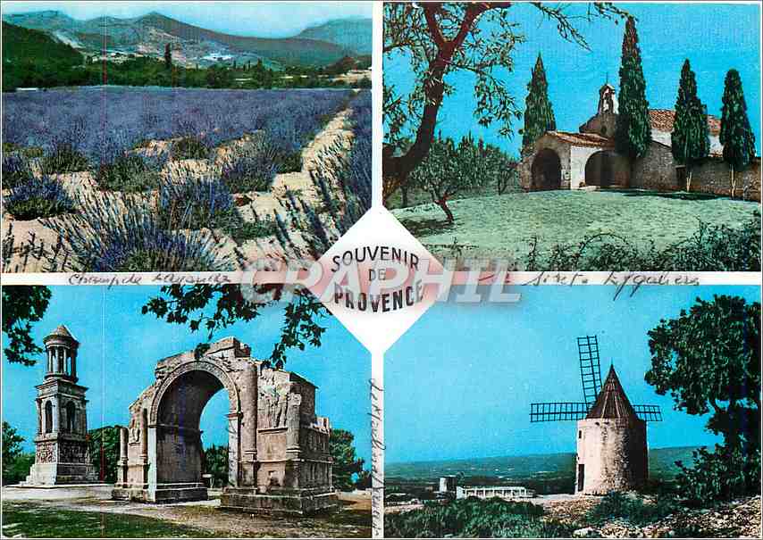 CPM Souvenir de Provence Moulin Daudet