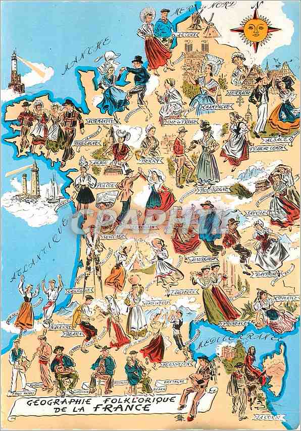 CPM Les Provinces Francaise la France et son Folklore