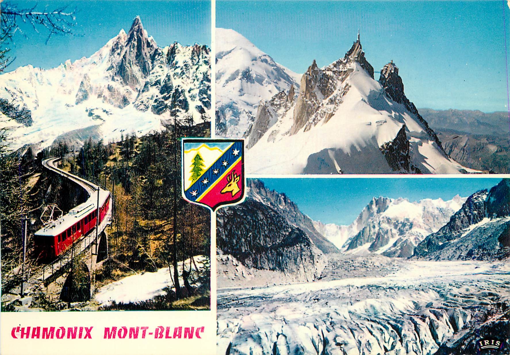 CPM Chamonix Mont Blanc Chemin de fer du Montenvers et Aiguille du Dru Train 