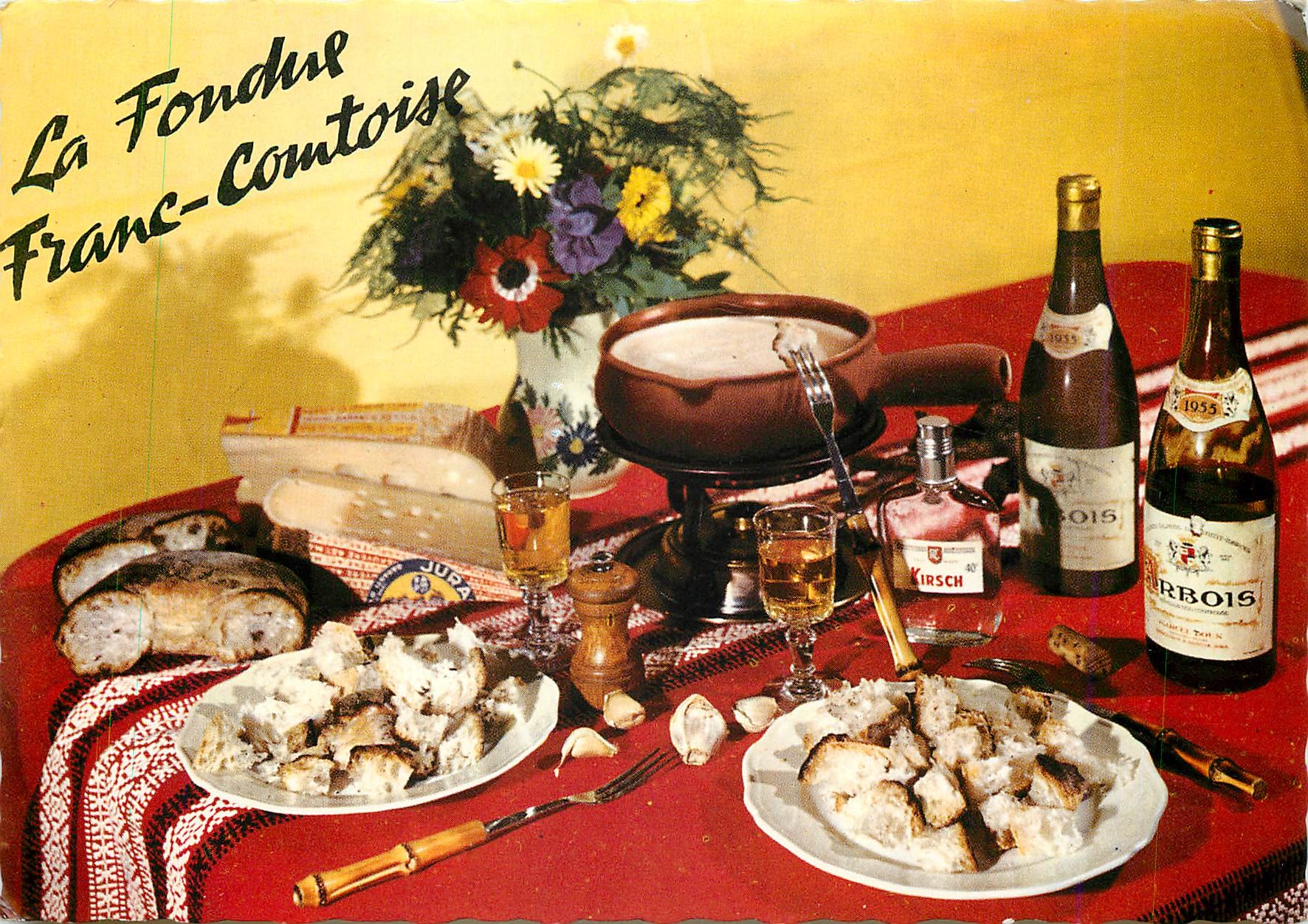 CPM Recette de la Fondue Franc Comtoise