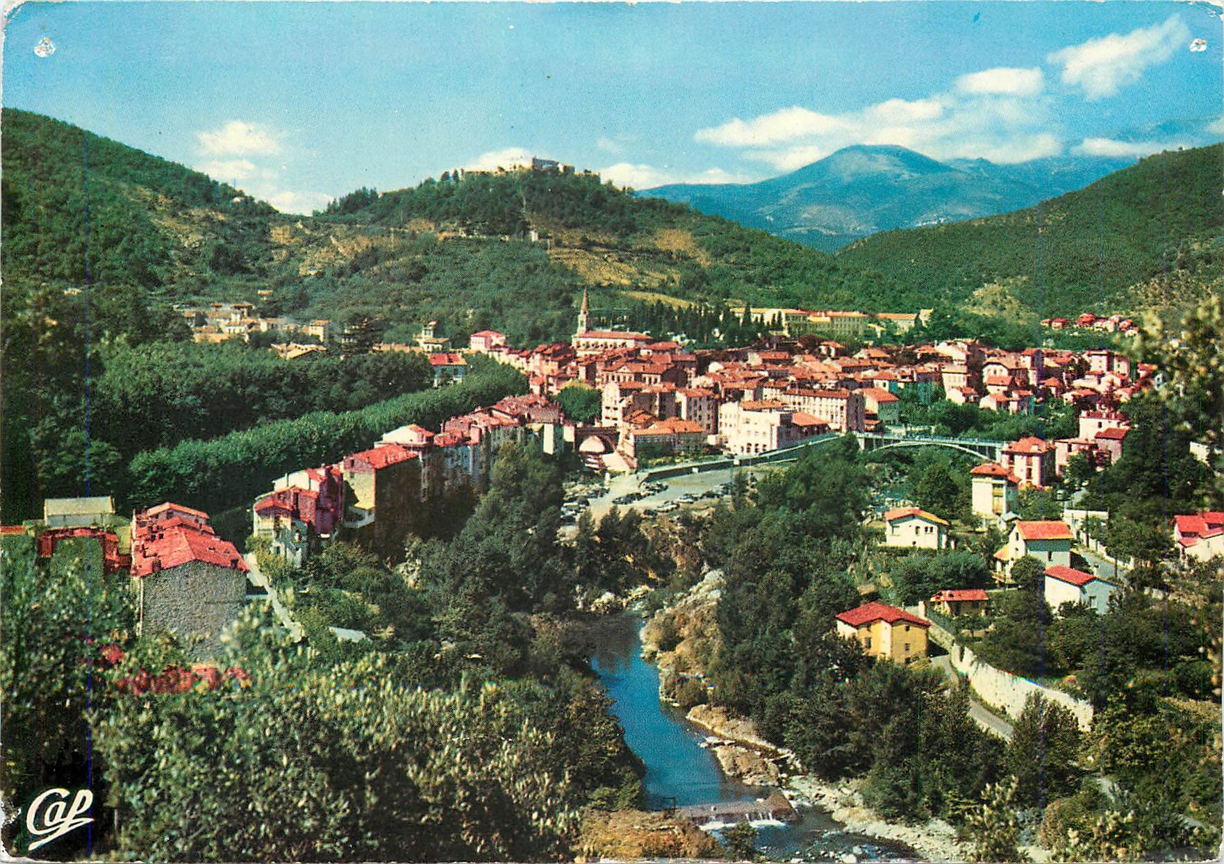 CPM Vue generale vers le Canigou Amelie les Bains
