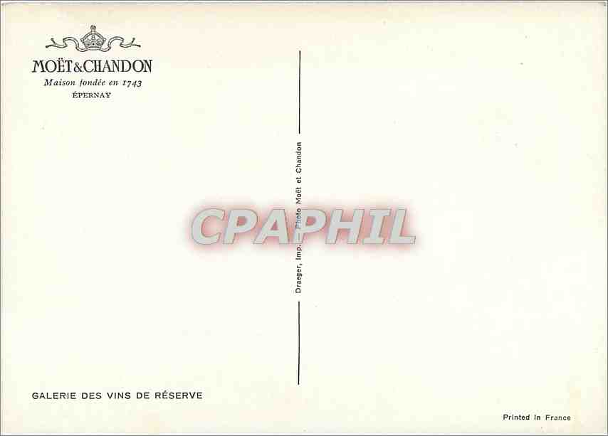 CPM Maison fondee en 1743 Epernay Moet Chandon Champagne — Rückseite