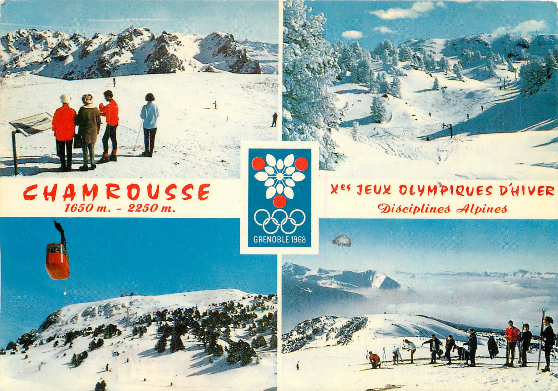 CPM Chamrousse (Alt 1650 2250 m) Discipllines Alpines Grenoble 1968 Jeux Olympiques Olympic Games