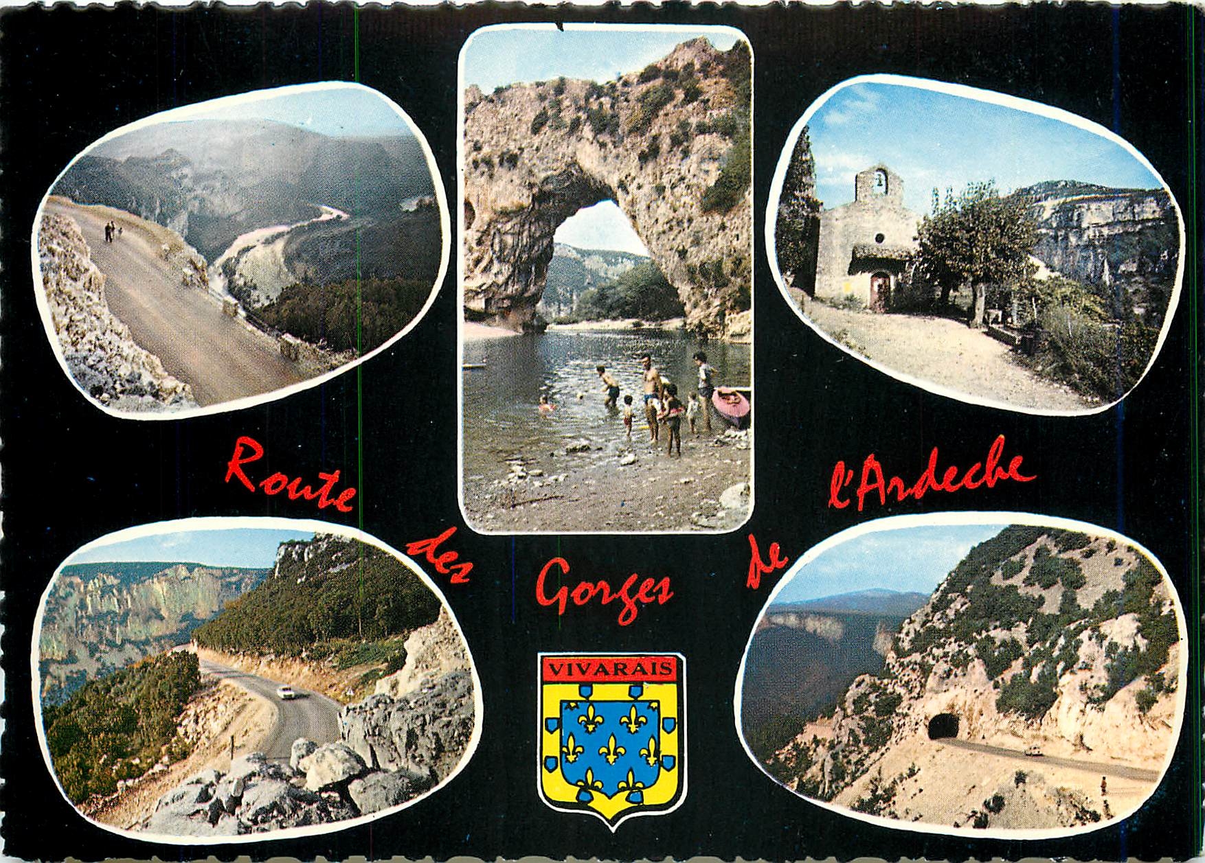 CPM Les Grands Paysages Vivarais La Nouvelle route des Gorges de l'Ardeche