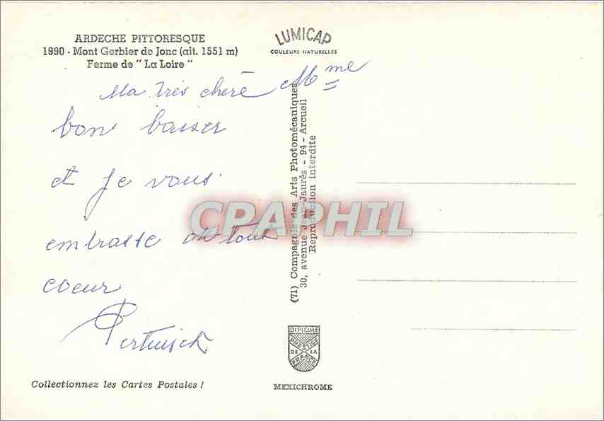Source de la Loire — Première coulée du fleuve à l’intérieur de la ferme — Lumicap — Reverso