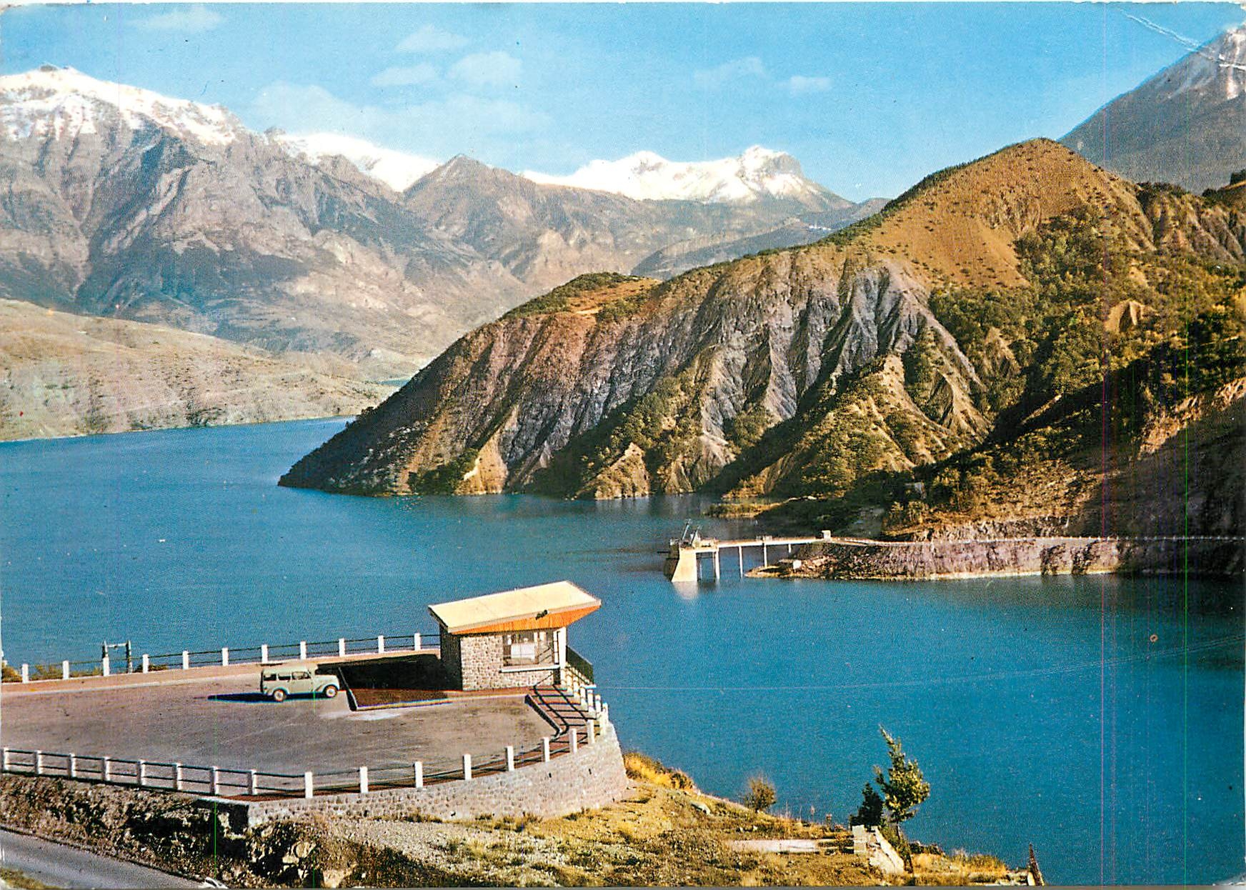 CPM Barrage et Lac de Sere Poncon le Belvedere les montagnes de L'Ubaye