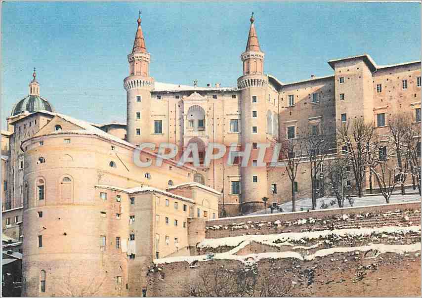 CPM Entre deux Route d'Italie Urbino les Tours du Palais