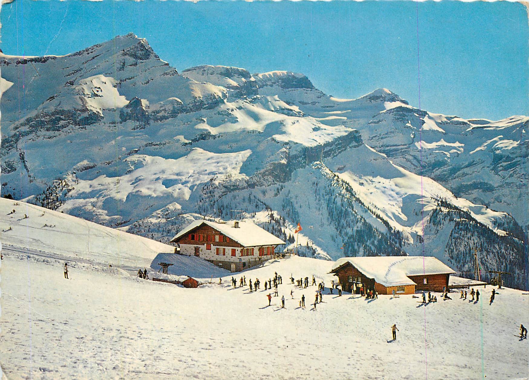 CPM Les Diablerets Restaurant d'Isenau alt 1800 m la chaine des Diablerets