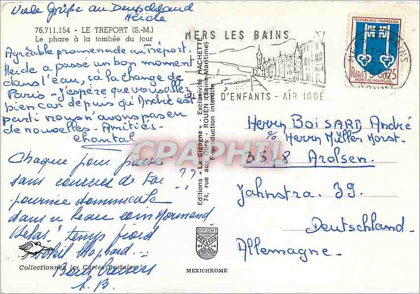 CPM Le Treport ( S M) Le phare a la tombee du jour — Rückseite