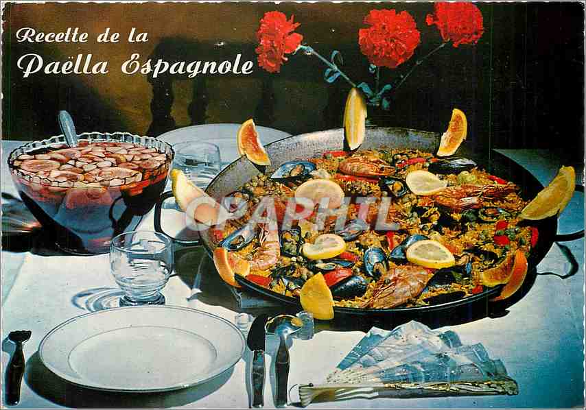 CPM La Paella Espagnoles (Pour six personnes)