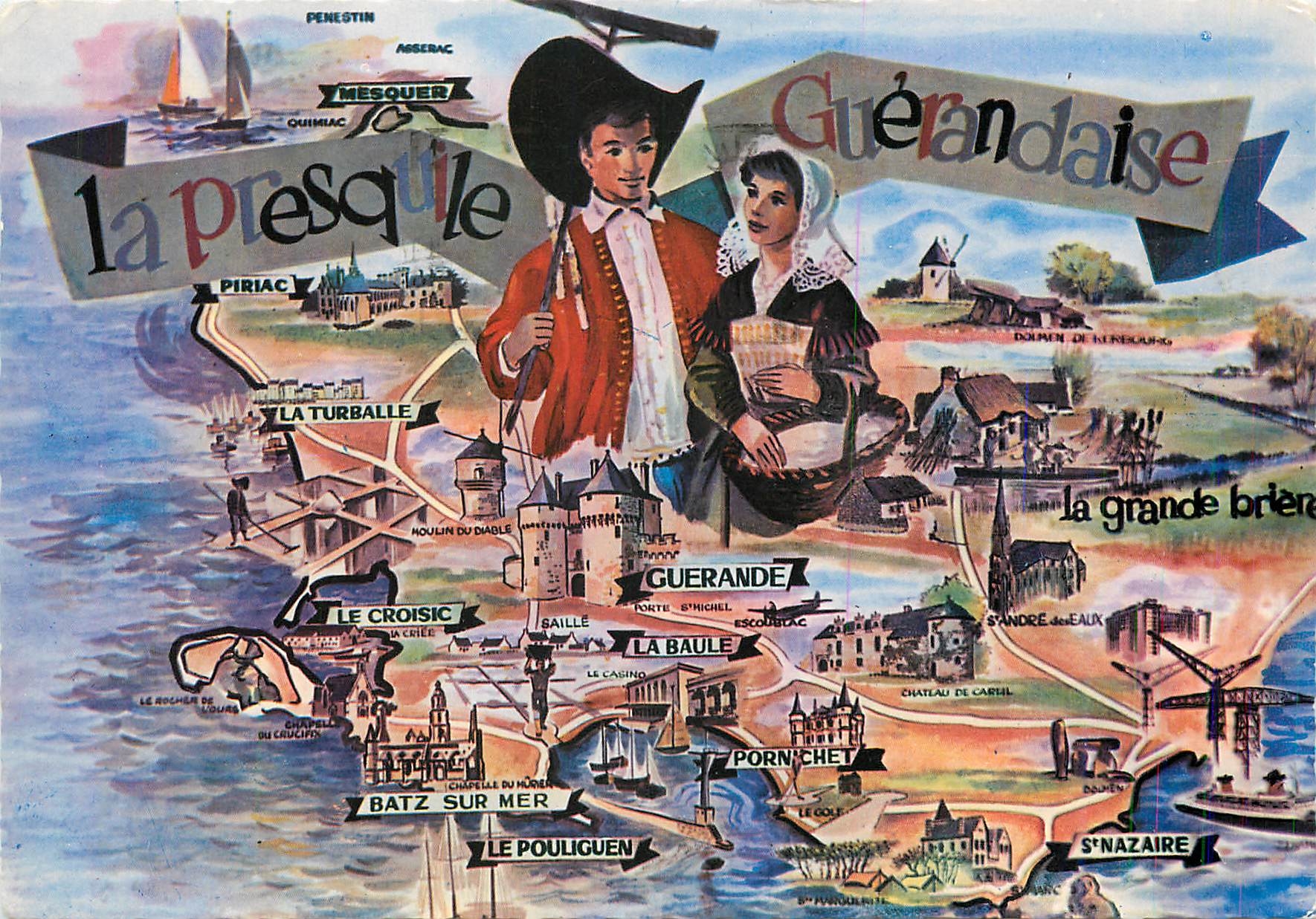 CPM La Presqu'Ile Guerandaise Guerande Folklore Le Croisic