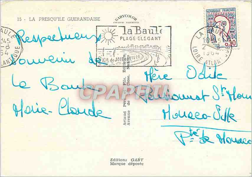 CPM La Presqu'Ile Guerandaise Guerande Folklore Le Croisic — Rückseite