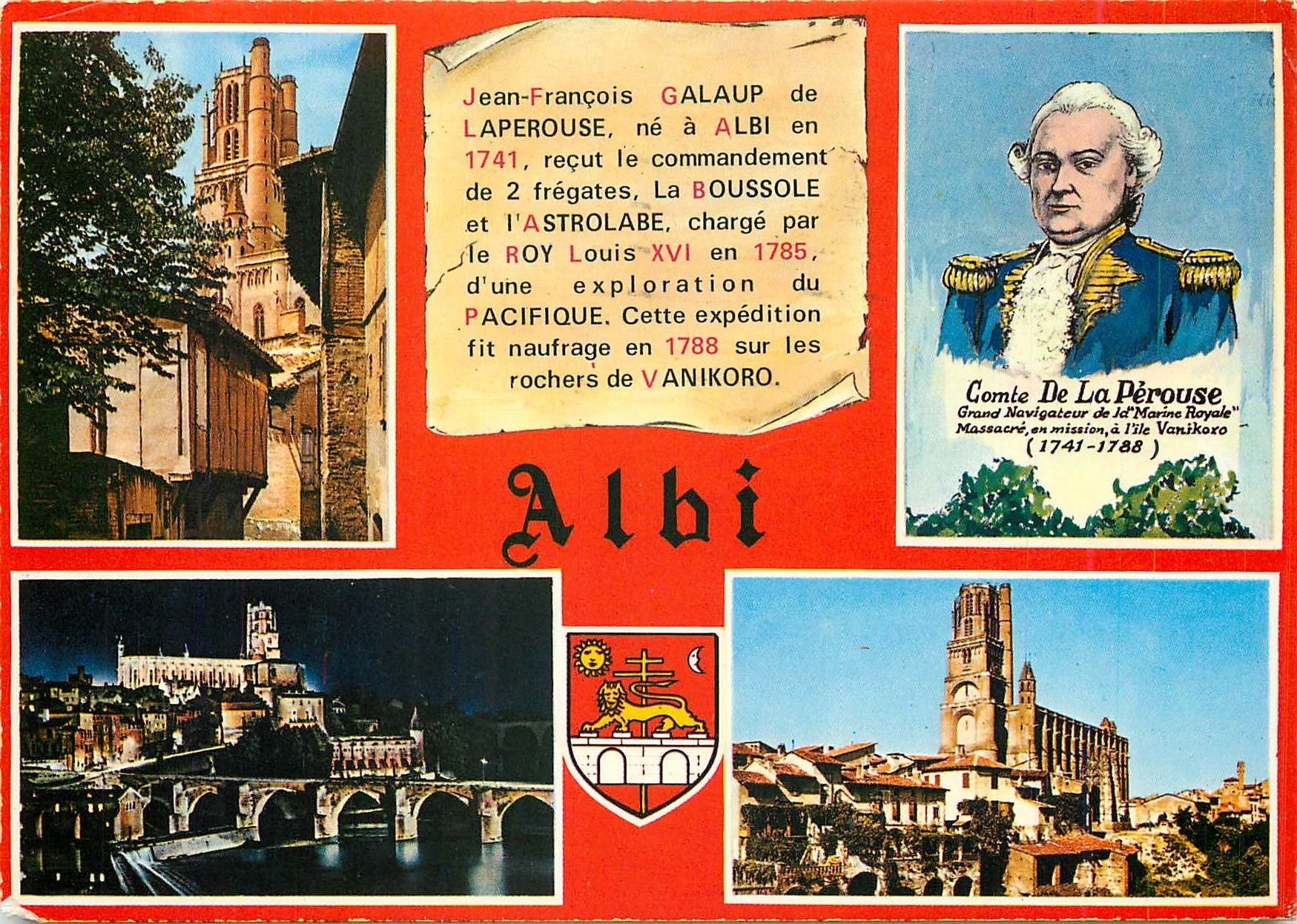 CPM Albi (Tarn) Ville d'art Centre de Tourisme Lion Comte de la Perouse