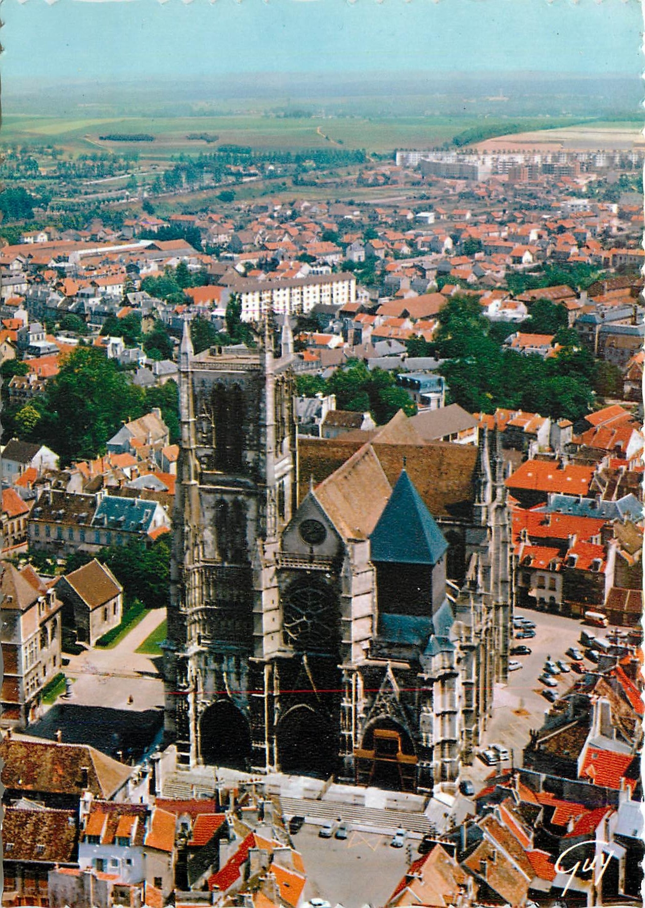 Meaux — Kathedrale Saint-Étienne — Luftbild — Verlag Guy