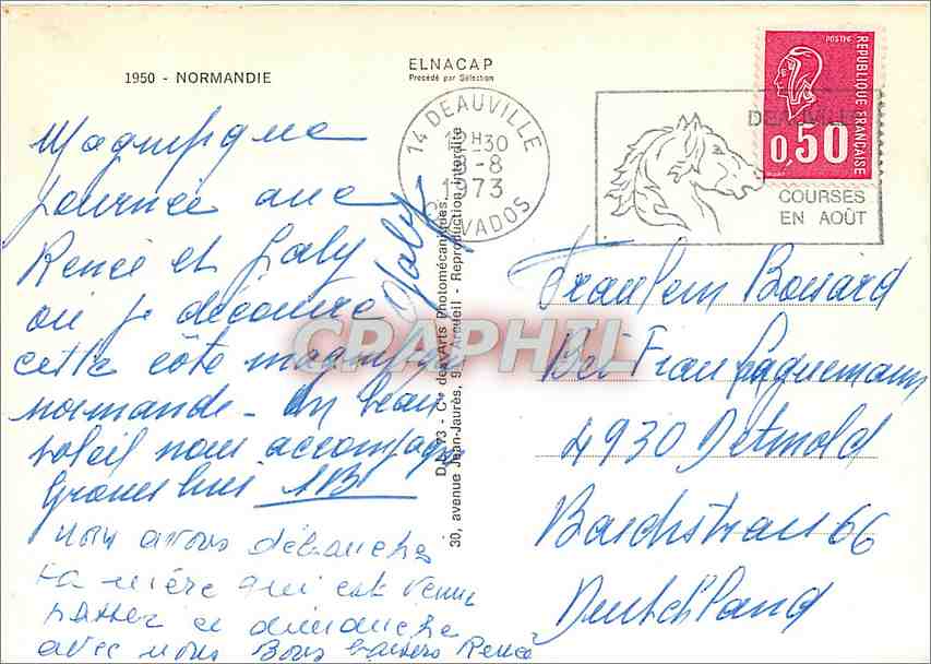 CPM Qu'elle est belle ma Normandie Lion Deauville Honfleur Lisieux — Rückseite