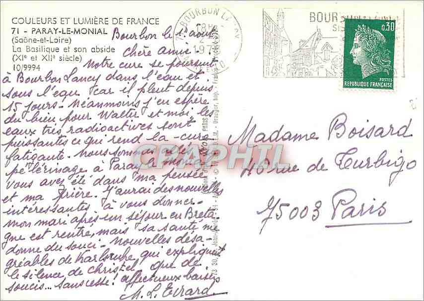 Basilique de Bourgoin — éditeur Couleurs et Lumière de France, n°10/994 — Rückseite