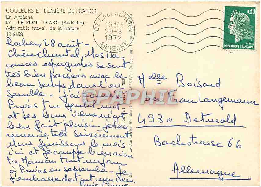 CPM En Ardeche Le Pont d'Arc (Ardeche) Admirable travail de la nature — Rückseite