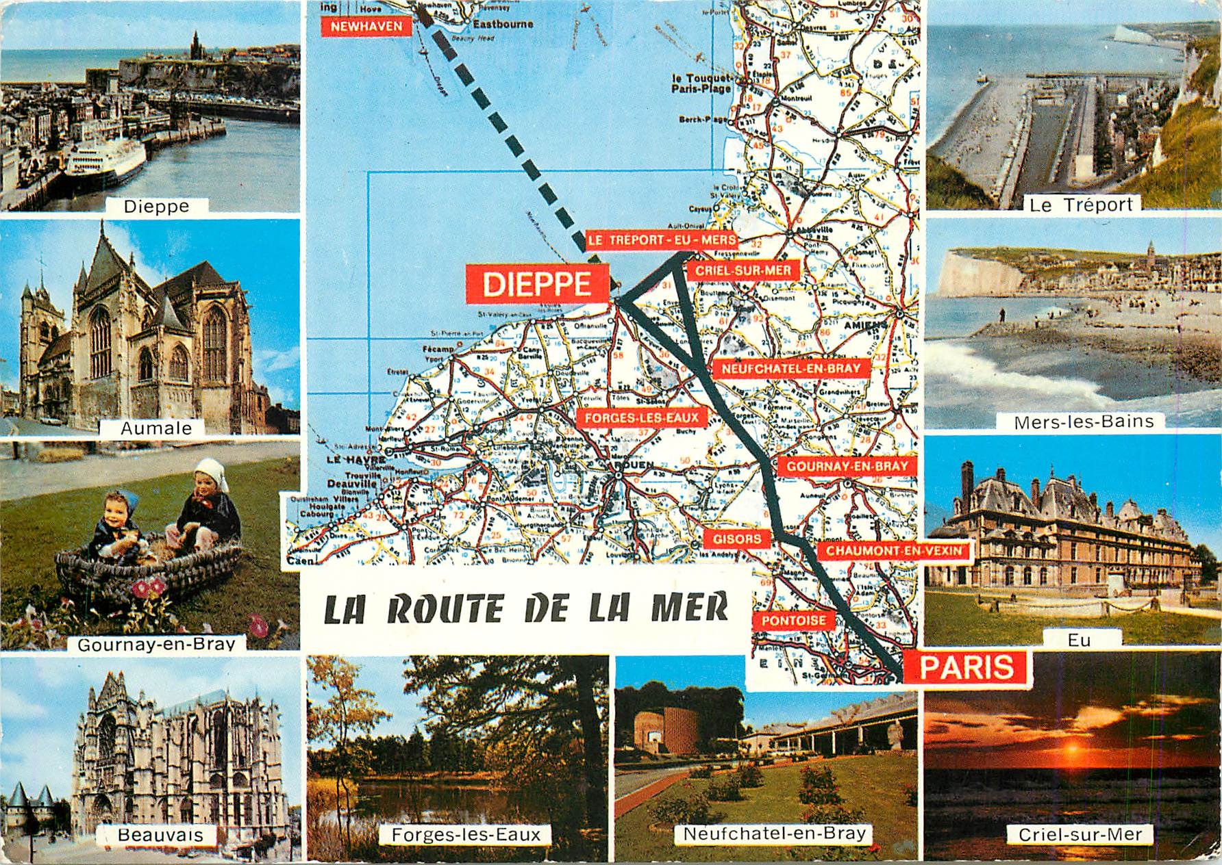 CPM La route de la mer Dieppe
