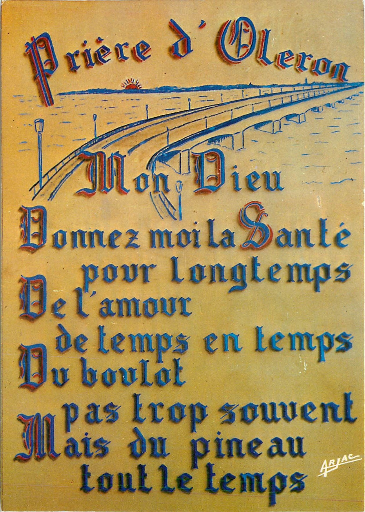 Prière d'Oleron — édition des Éditions Oleronaises — ARJAC