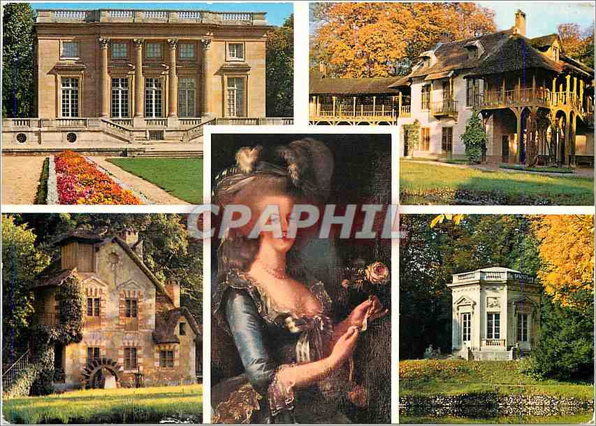 Versailles — Le Petit Trianon (1768), Hameau de Trianon, Le Moulin, Le Belvédère — Portraits et paysages — éditeur CPAPHIL