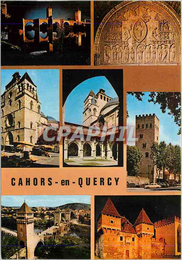 Cahors-en-Quercy — vue panoramique et monuments — Éditions Modernes, Limoges