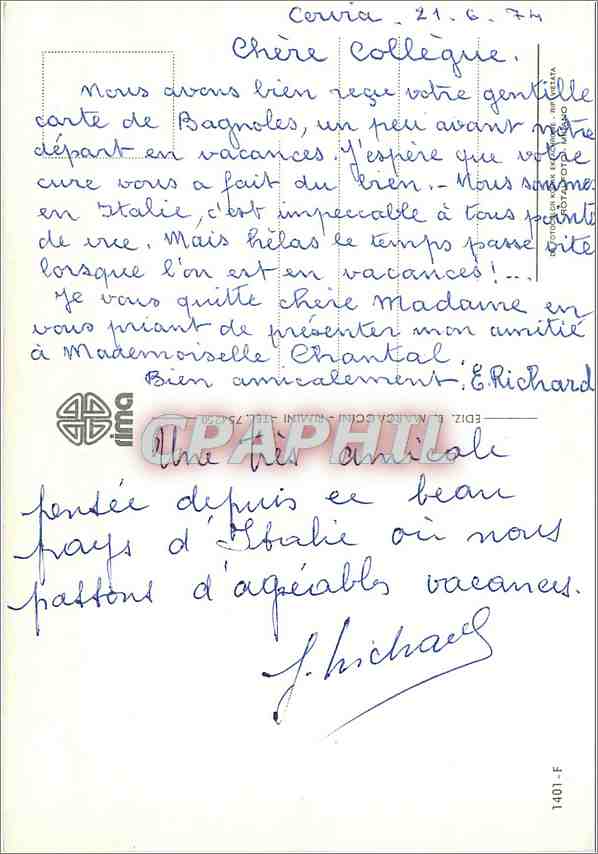 CPM Cervia Milano Maritima — Rückseite