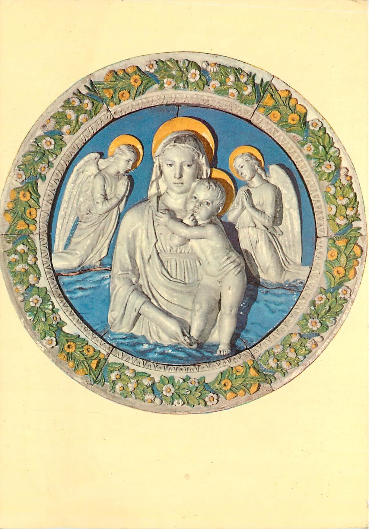 CPM Firenze Musee National Luca Della Robbia la vierge aux Anges