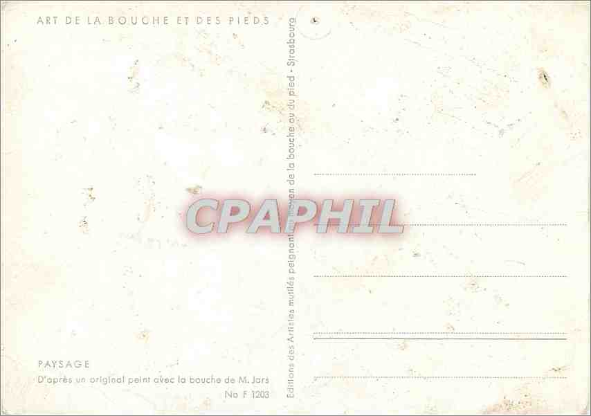CPM Art de la Bouche et des Pieds — Rückseite