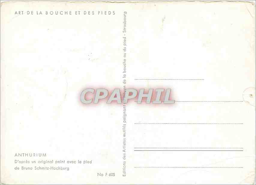 CPM Art de la Bouche et des Pieds — Verso